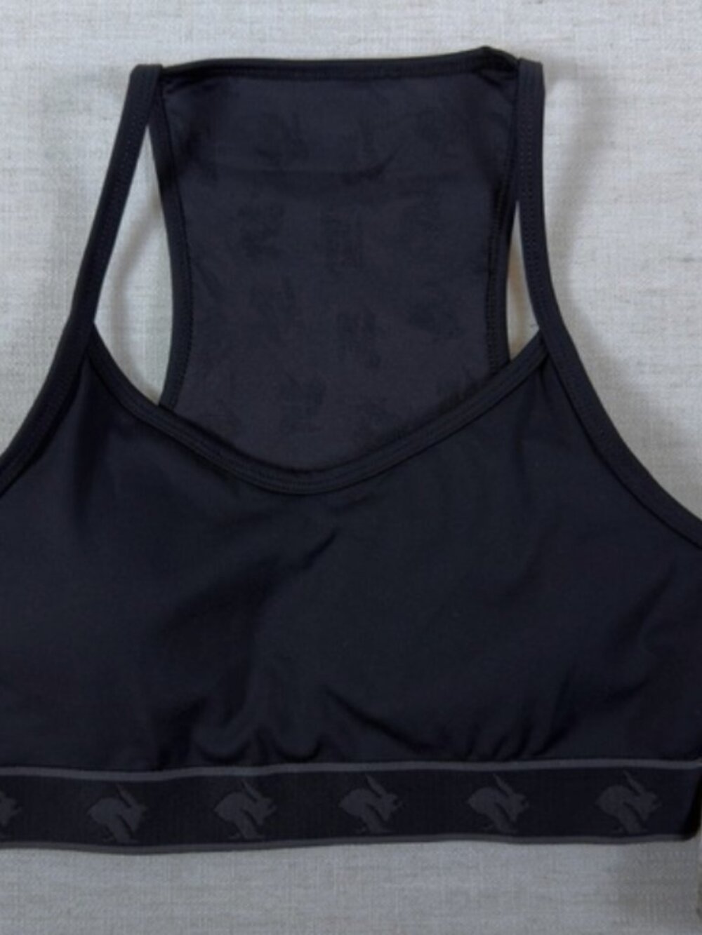 Rabbit Womens Black Racerback Running Sports Bra RW225 Size Small NWT